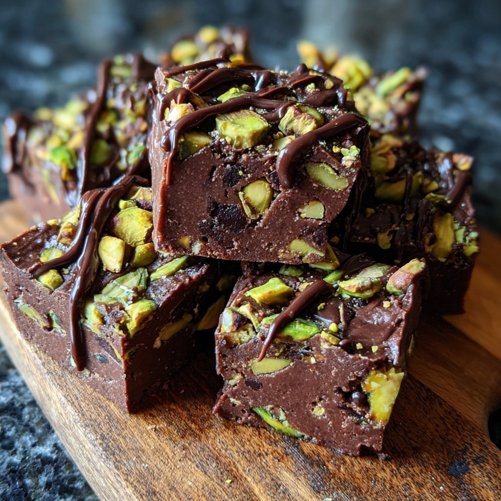 Chocolate Pistachio Fudge