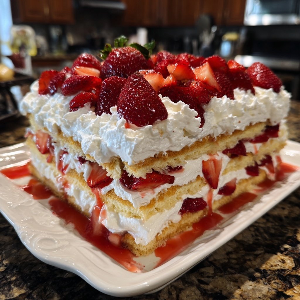 Strawberry Shortcake Icebox Cake
