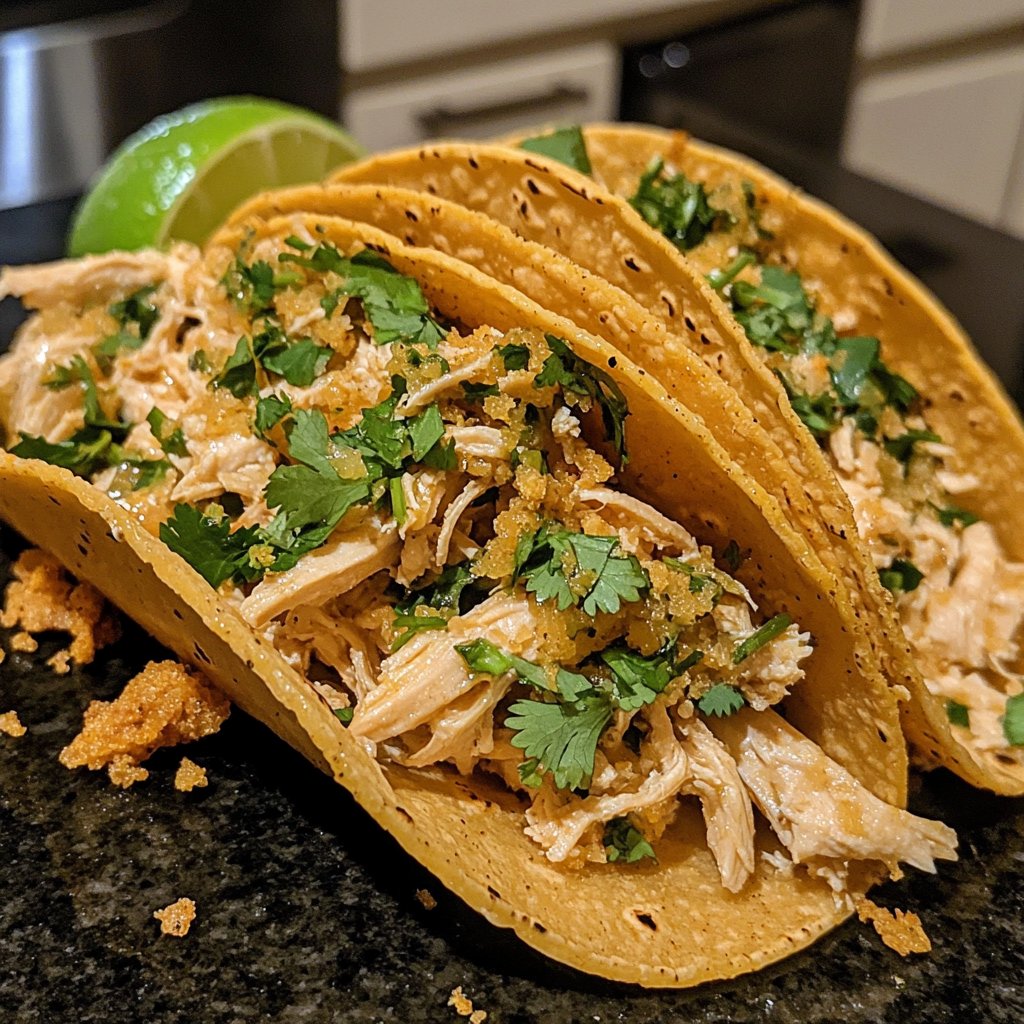 Easy Slow Cooker Chicken Taco Filling