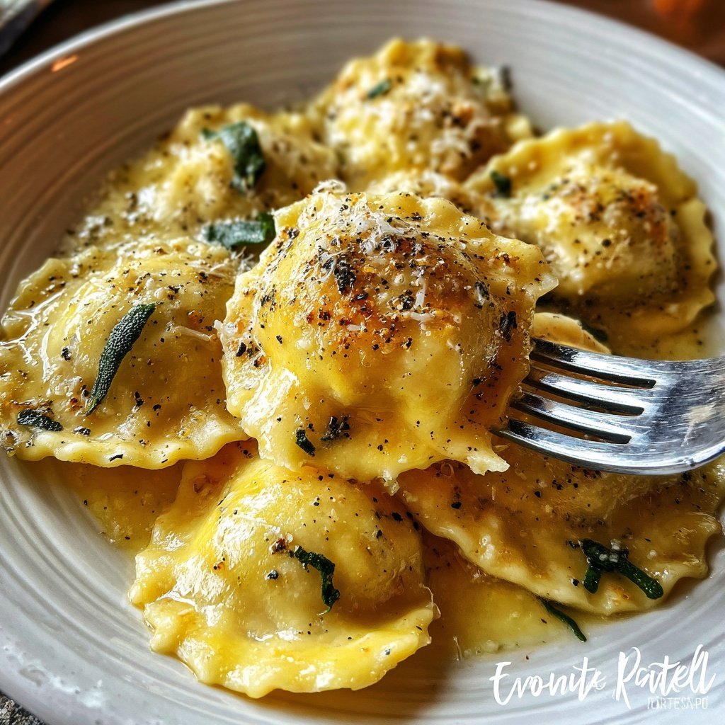 Lemon Ricotta Ravioli with Butter Sage