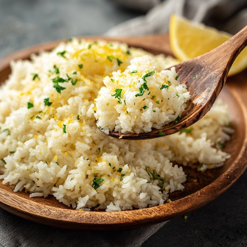 Creamy Lemon Garlic Rice