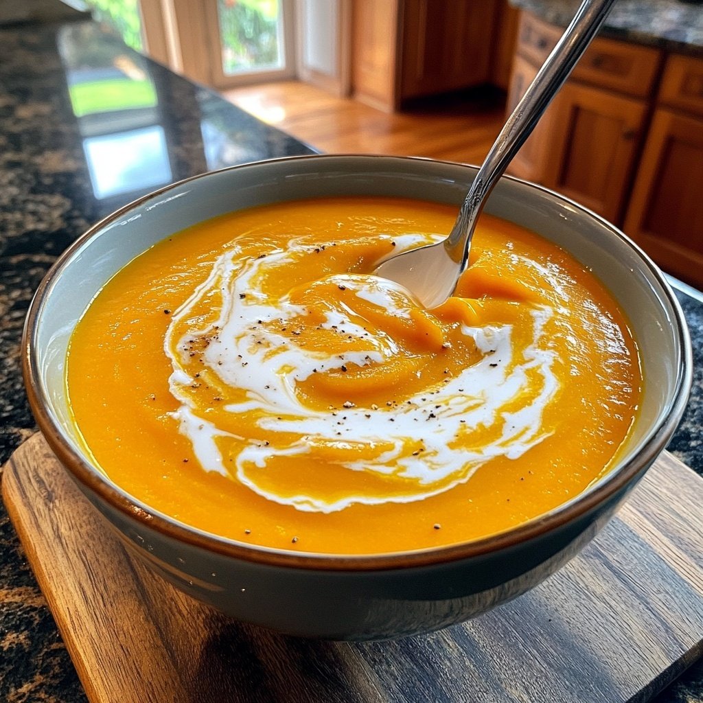 Butternut Squash Soup with Cream