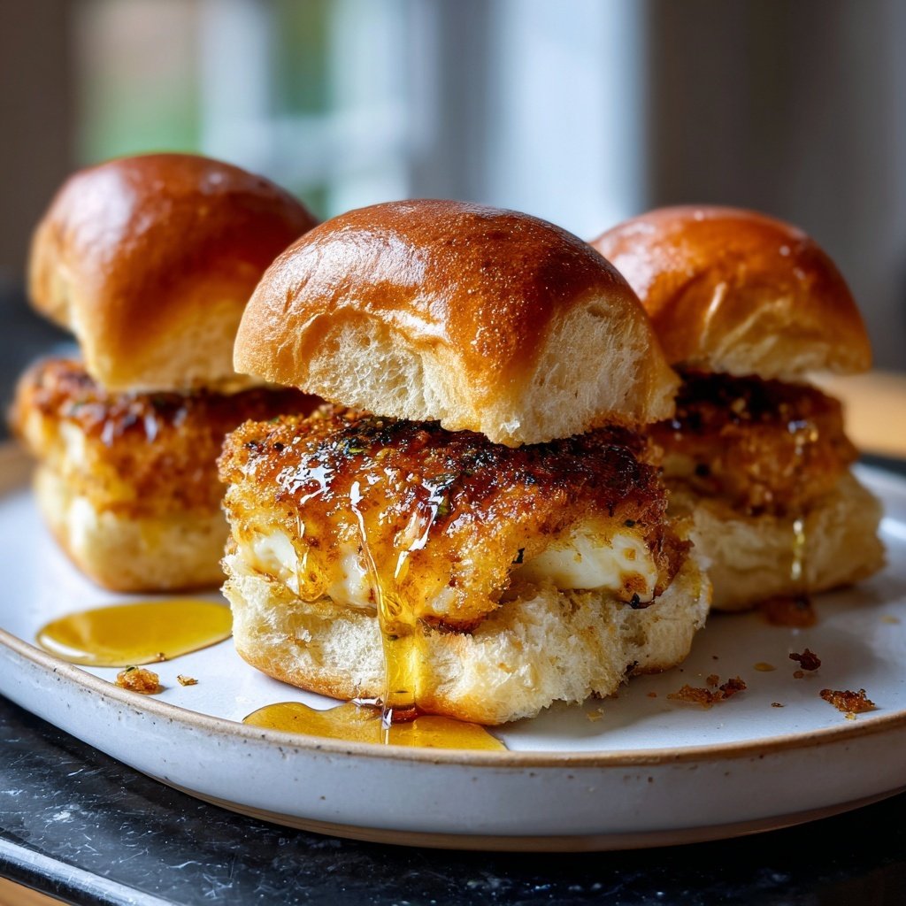 Halloumi Sliders with Honey Drizzle