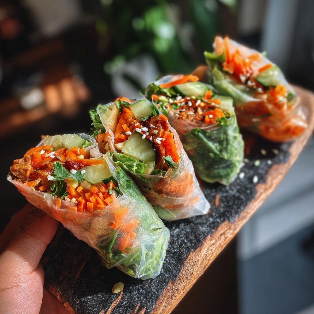 Super Bowl Veggie Spring Rolls