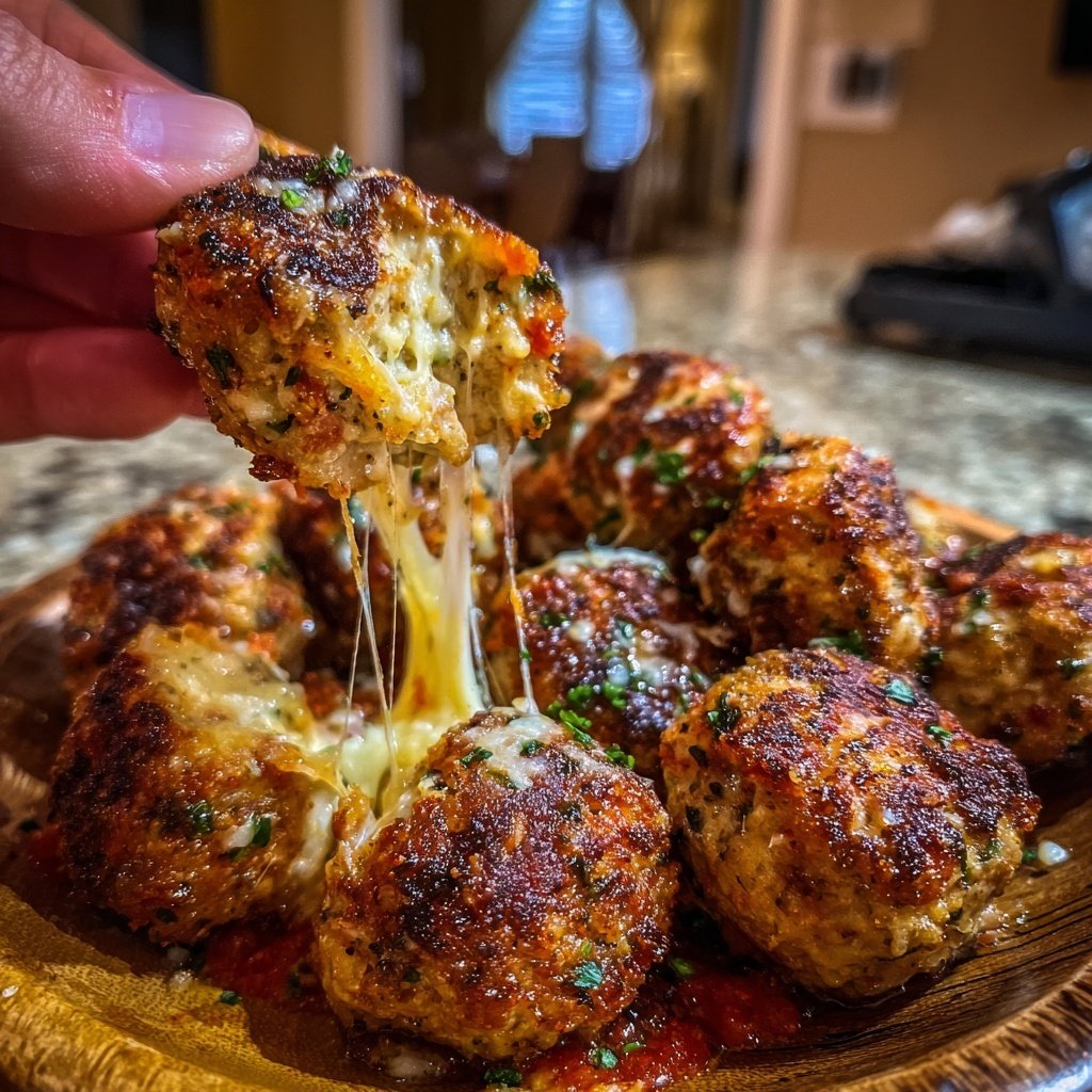 Ground Chicken Parmesan Meatballs