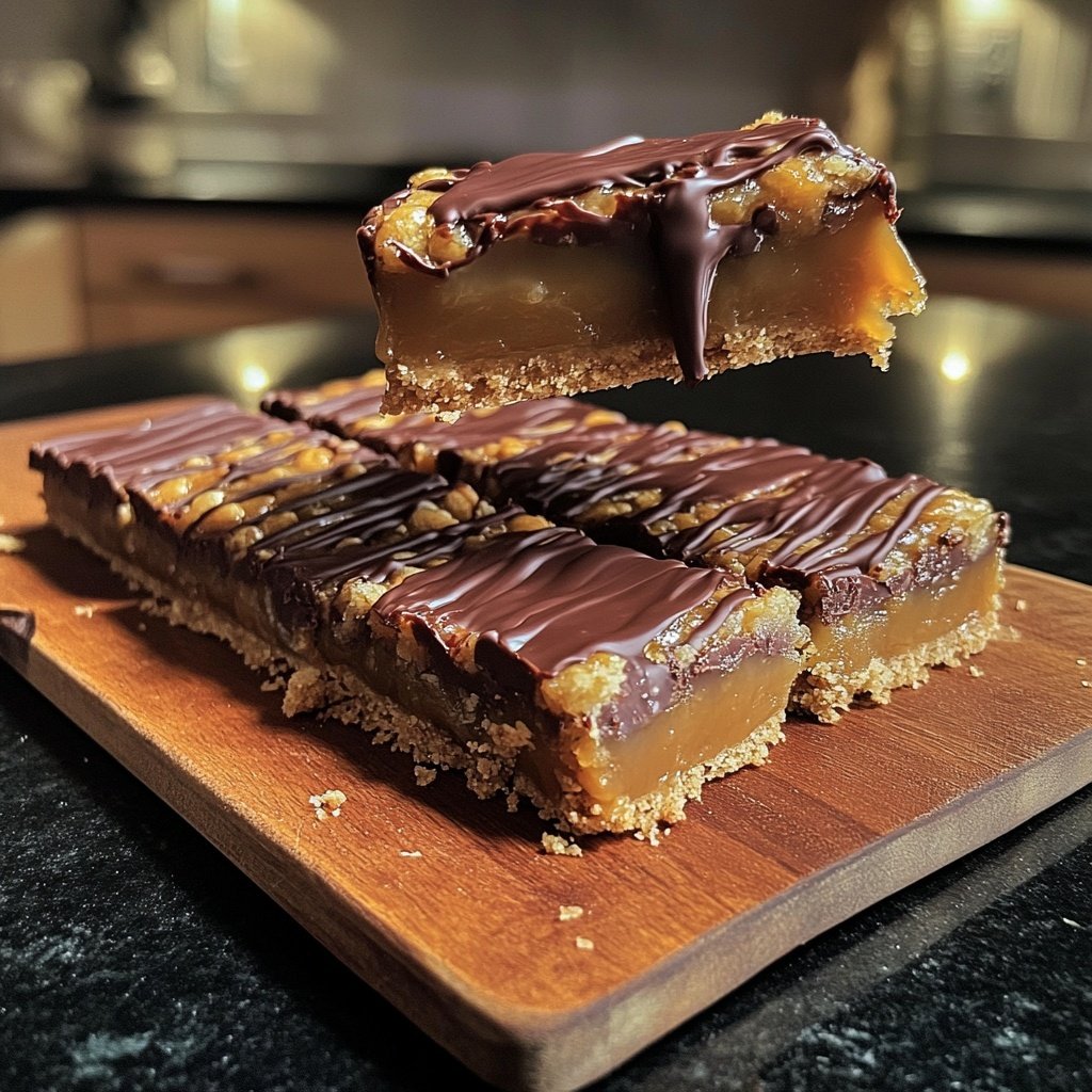 Peanut-Caramel Bars With Chocolate | Kookmutsjes