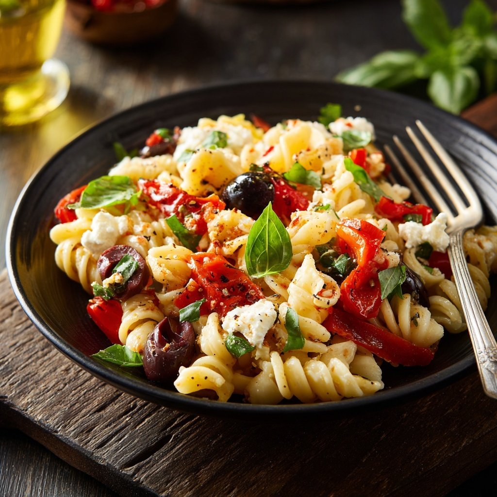 Mediterranean Pasta Salad With Herbs