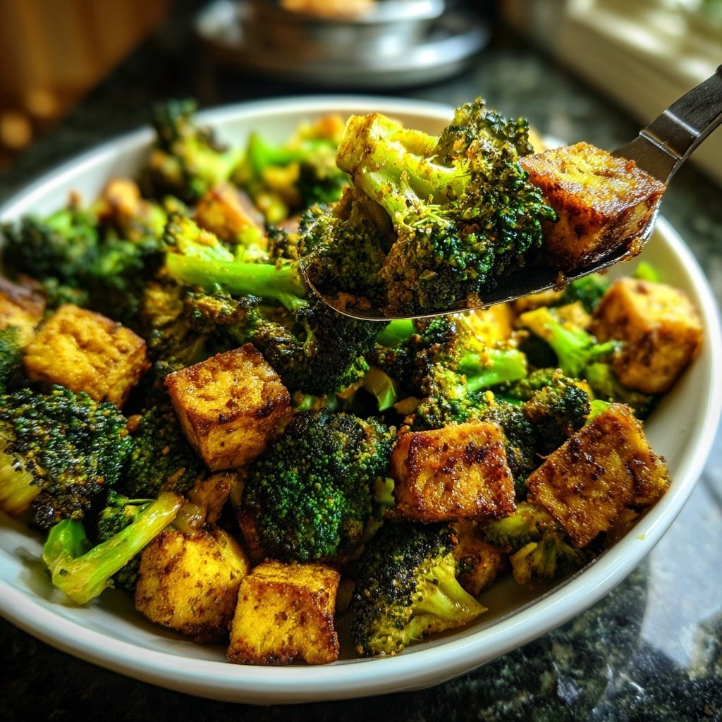Healthy Dinner Broccoli Tofu Skillet