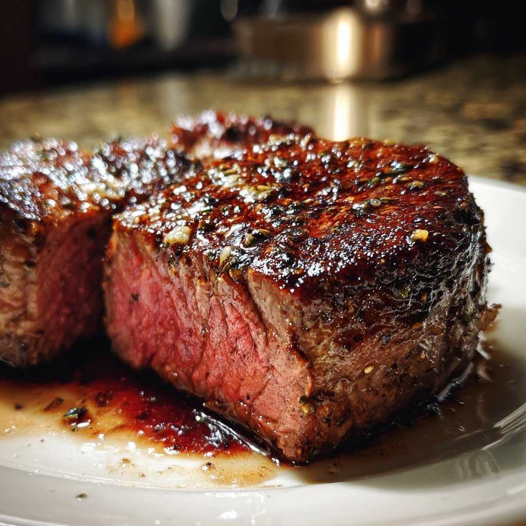 Filet Steak with Red Wine Butter