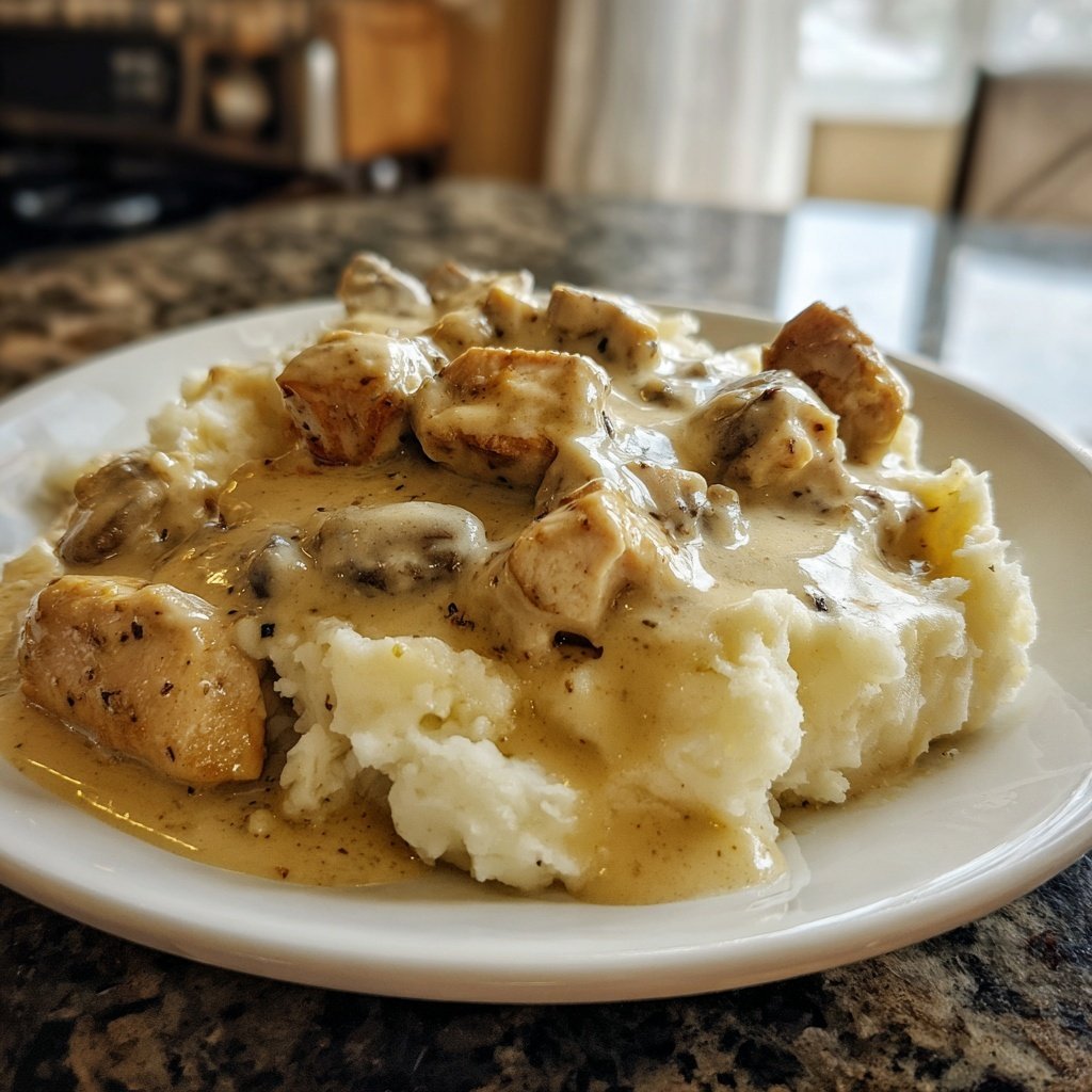 Comfort Food Creamy Chicken and Mashed Potatoes