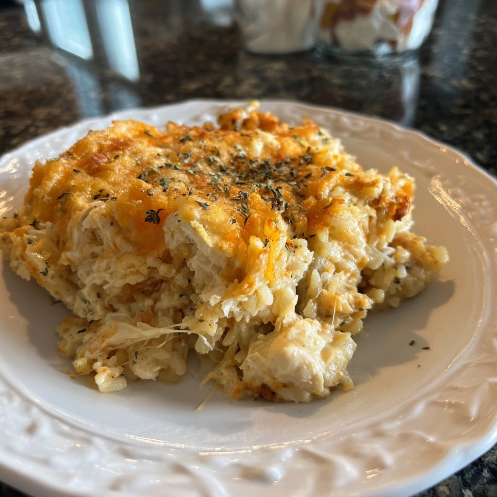 Creamy Chicken Rice Bake