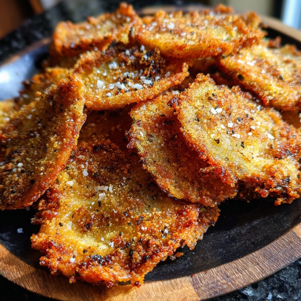 Crispy Eggplant Garlic Chips