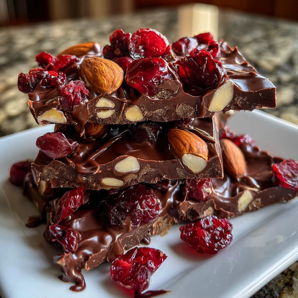 Chocolate Cranberry Almond Bark