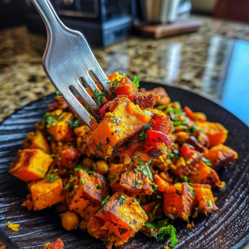 Healthy Dinner Sweet Potato Chickpea Hash