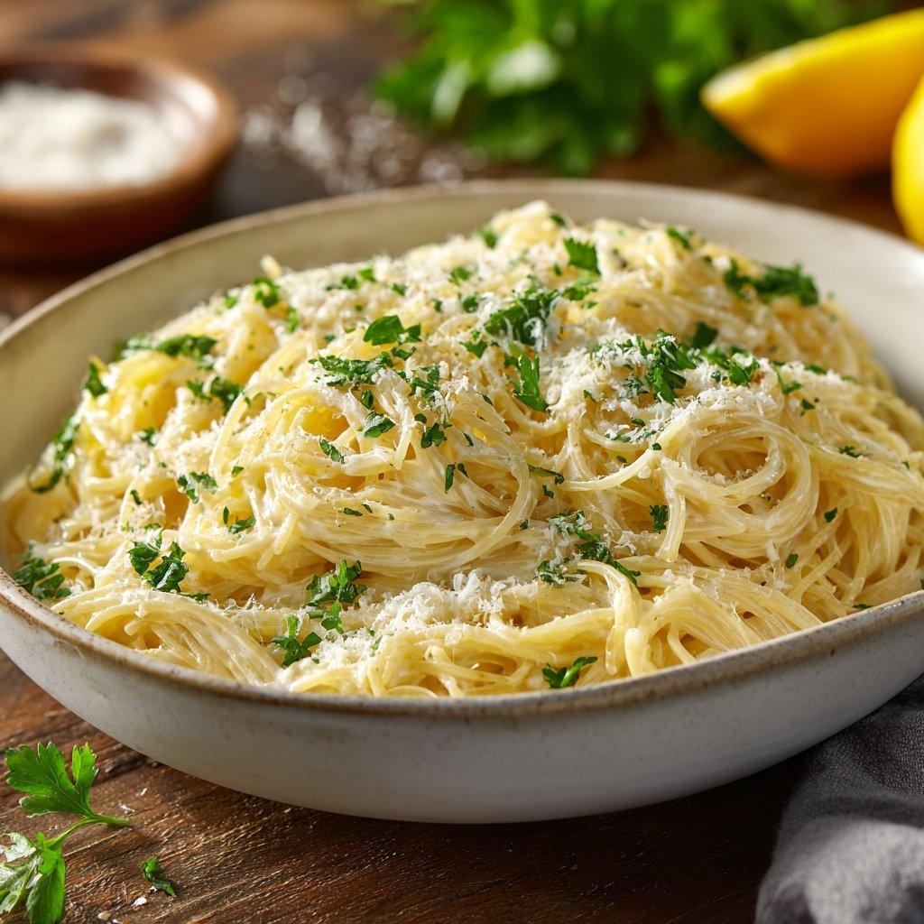 Angel Hair Pasta With Lemon Cream Sauce