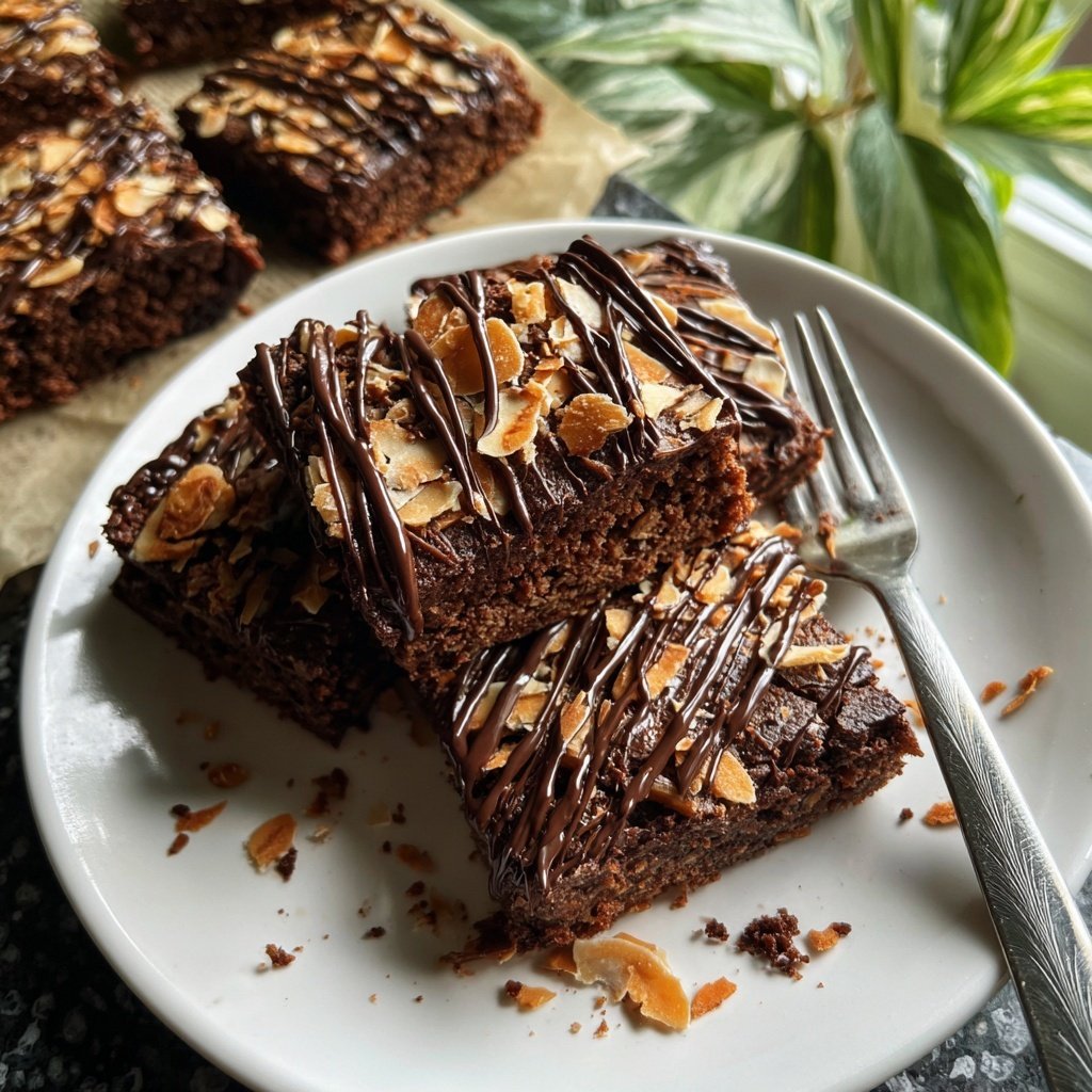 Cottage Cheese Brownies with Toasted Almonds