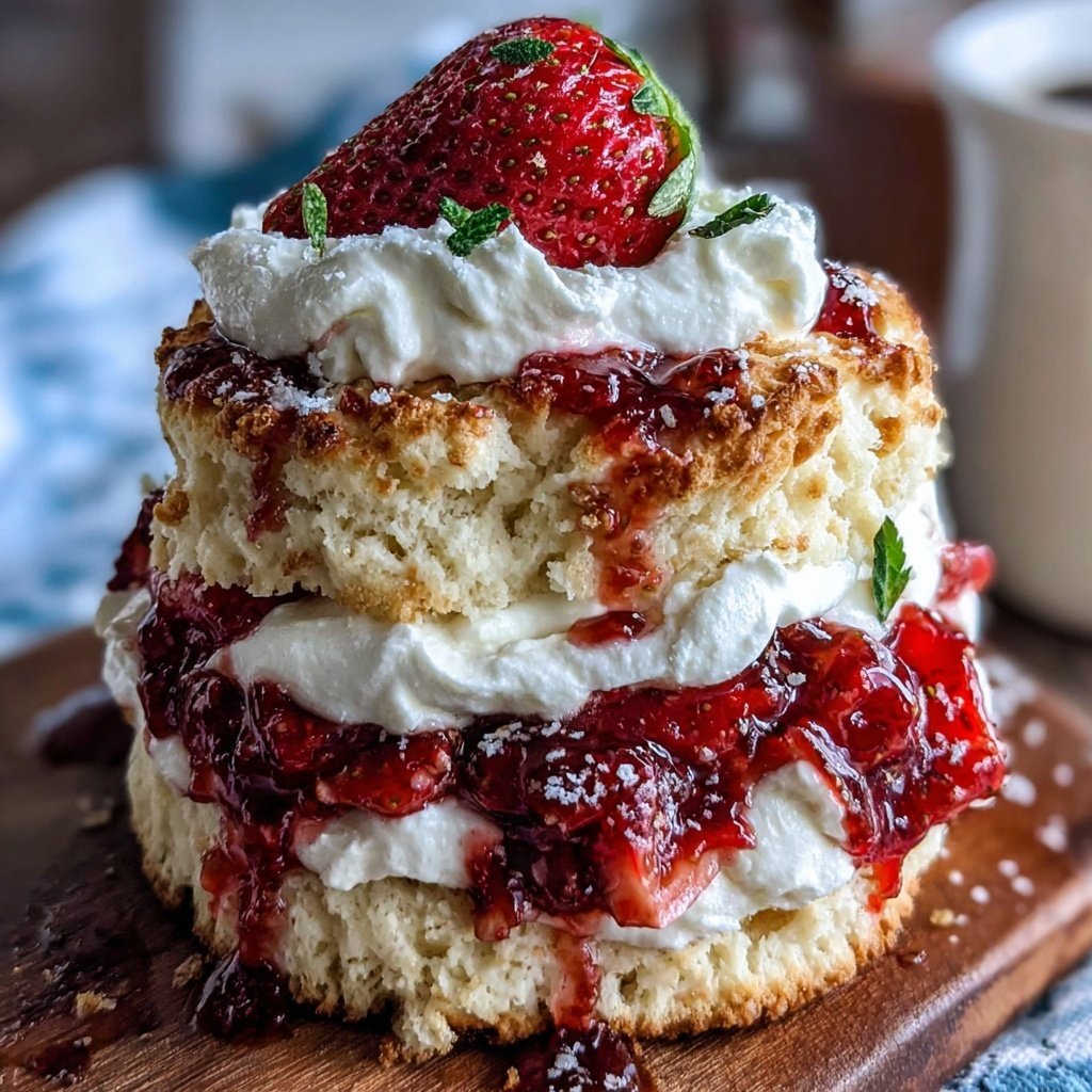 Classic Strawberry Shortcake With Vanilla Bean Cream